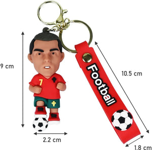 Football Star Player Silicone Keychain