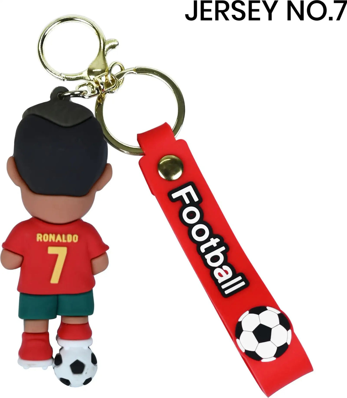 Football Star Player Silicone Keychain
