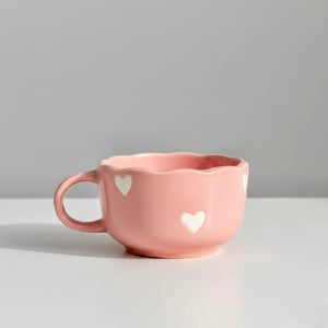 Sweet Romance Scallop Ceramic Bowl-Mug