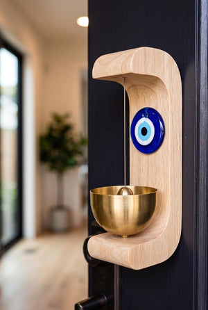 ZenHarmony Om Solid Wood & Brass Magnetic Doorbell