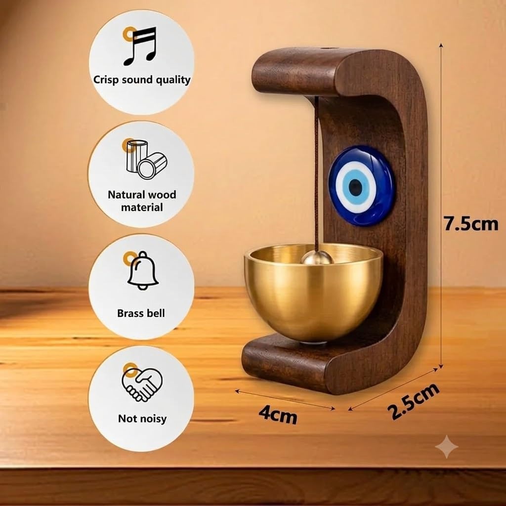 ZenHarmony Om Solid Wood & Brass Magnetic Doorbell