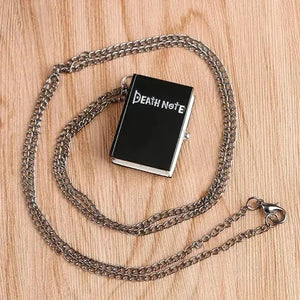 Death Note Themed Mini Book Pocket Watch & Necklace