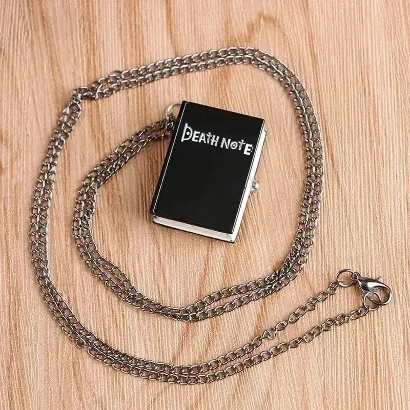 Death Note Themed Mini Book Pocket Watch & Necklace