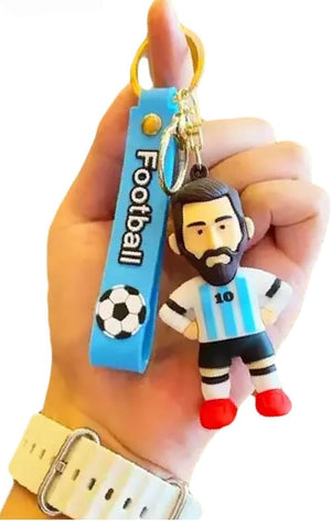 Football Star Player Silicone Keychain