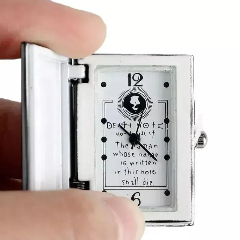 Death Note Themed Mini Book Pocket Watch & Necklace