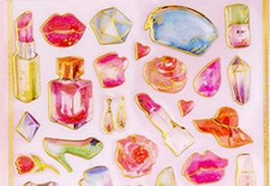 Parisian Glam Watercolor Sticker Sheets - KawaiWorld