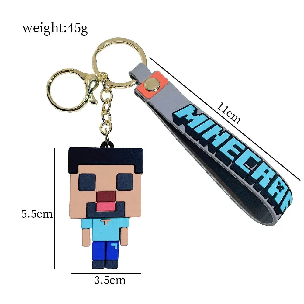 Minecraft Character 3D Silicone Keychain