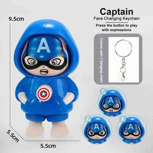 Captain America Face-Changing Keychain - KawaiWorld